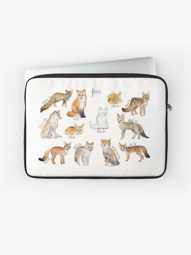 Thumbnail 1 of 2, Laptop Sleeve, Foxes designed and sold by AmyHamilton.
