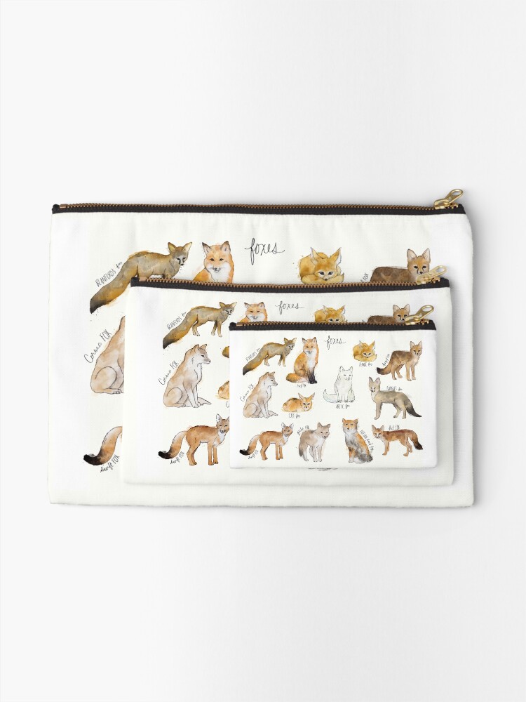 Alternate view of Foxes Zipper Pouch