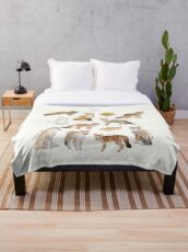 Foxes Throw Blanket