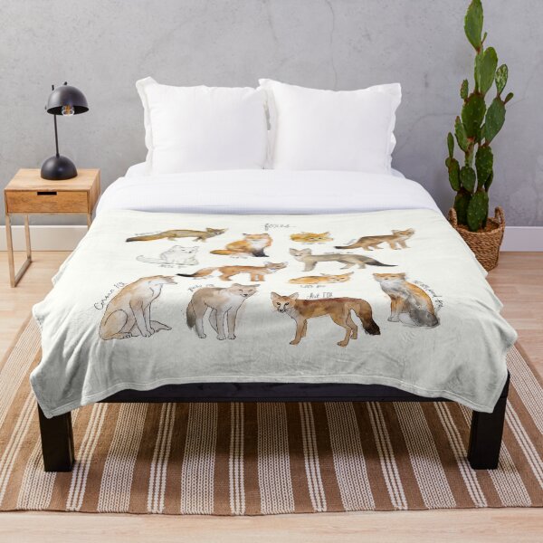 Foxes Throw Blanket