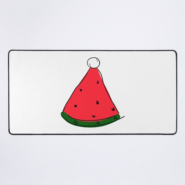 Item preview, Hot Summer Australian Christmas Watermelon Santa Hat Abstract- designed and sold by Karen Ekdahl.