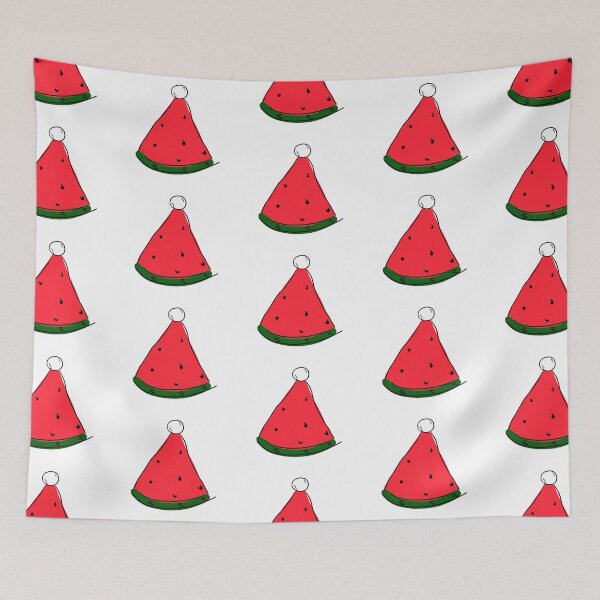 Item preview, Hot Summer Australian Christmas Watermelon Santa Hat Abstract- designed and sold by Karen Ekdahl.