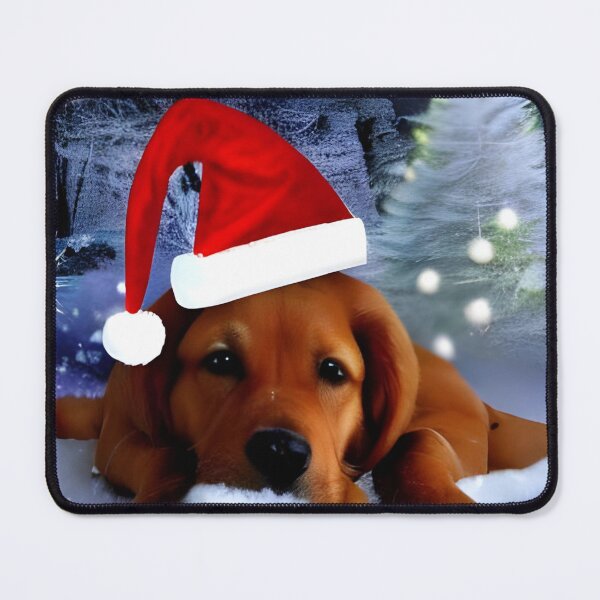 Item preview, Cute puppy with christmas hat designed and sold by The Love Quill.