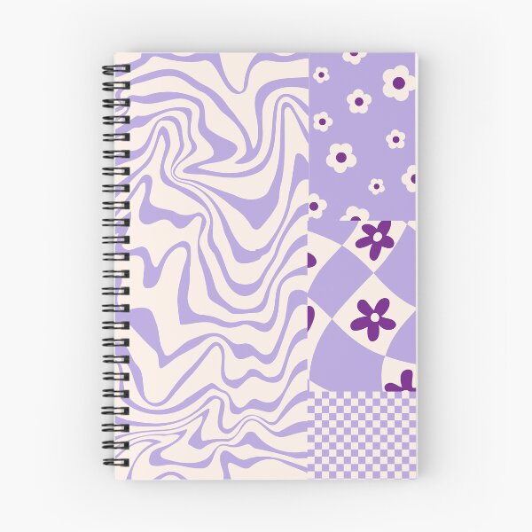 Item preview, Purple Spiral Puffinka Notebooks Line Floral #03 designed and sold by puffinka.
