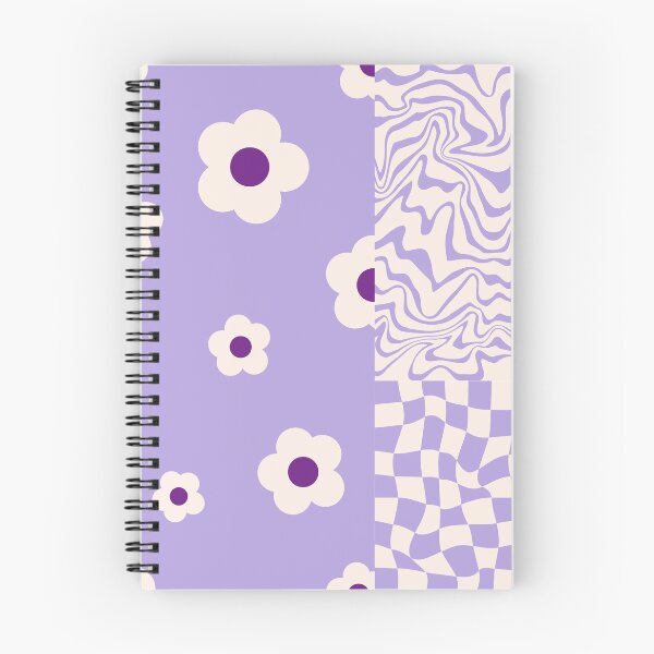 Item preview, Purple Spiral Puffinka Notebooks Line Floral #04 designed and sold by puffinka.