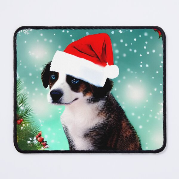 Item preview, Cute puppy with christmas hat designed and sold by The Love Quill.