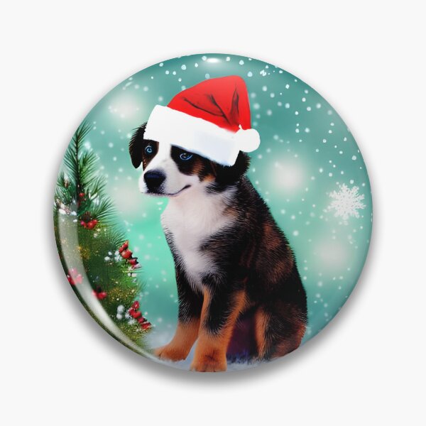 Item preview, Cute puppy with christmas hat designed and sold by The Love Quill.