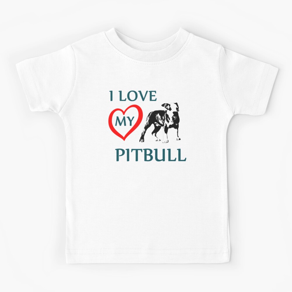 Teeshirtpalace Love My Pitbull Kids T-Shirt