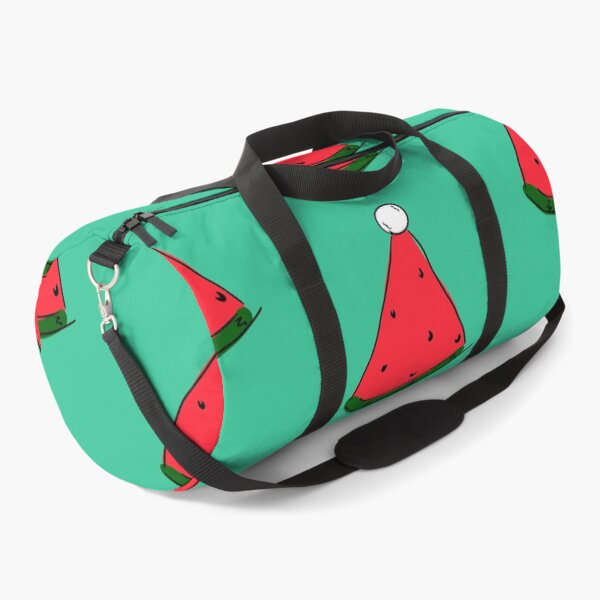 Item preview, Hot Summer Australian Christmas Watermelon Santa Hat Abstract with Green Background- designed and sold by Karen Ekdahl.