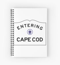 Entering CAPE COD - Commonwealth of Massachusetts Road Sign Spiral Notebook