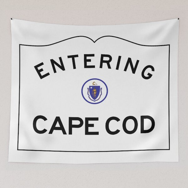 Item preview, Entering CAPE COD - Commonwealth of Massachusetts Road Sign designed and sold by NewNomads.