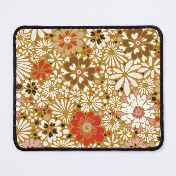 Item preview, Retro floral pattern 70s groovy designed and sold by ReneMagritteArt.