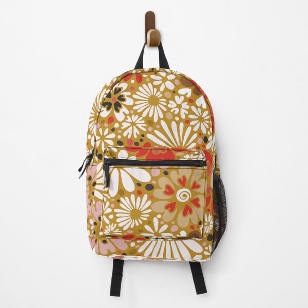Item preview, Retro floral pattern 70s groovy designed and sold by ReneMagritteArt.