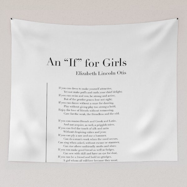 Item preview, An “If” for Girls by Elizabeth Lincoln Otis designed and sold by wisemagpie.