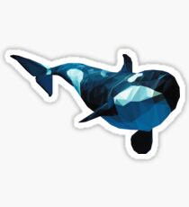 Geometric Orca 2 Sticker