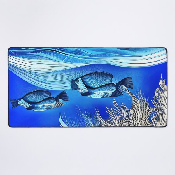 Item preview, Blue Fish Flying and Seaweed Swimming designed and sold by deniselynnimage.