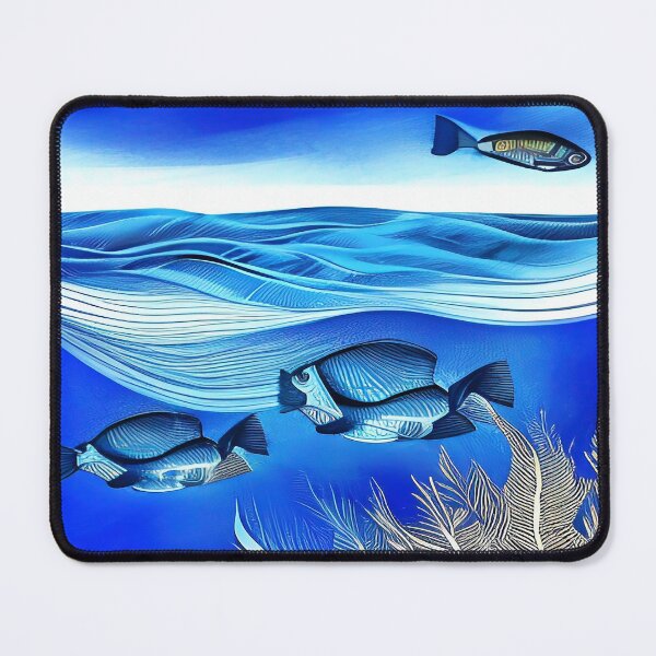 Item preview, Blue Fish Flying and Seaweed Swimming designed and sold by deniselynnimage.