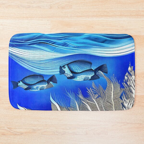 Item preview, Blue Fish Flying and Seaweed Swimming  designed and sold by deniselynnimage.