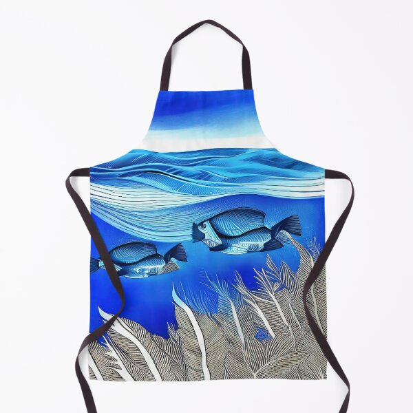 Artikelvorschau, Blue Fish Flying und Algen schwimmen entworfen und verkauft von deniselynnimage.