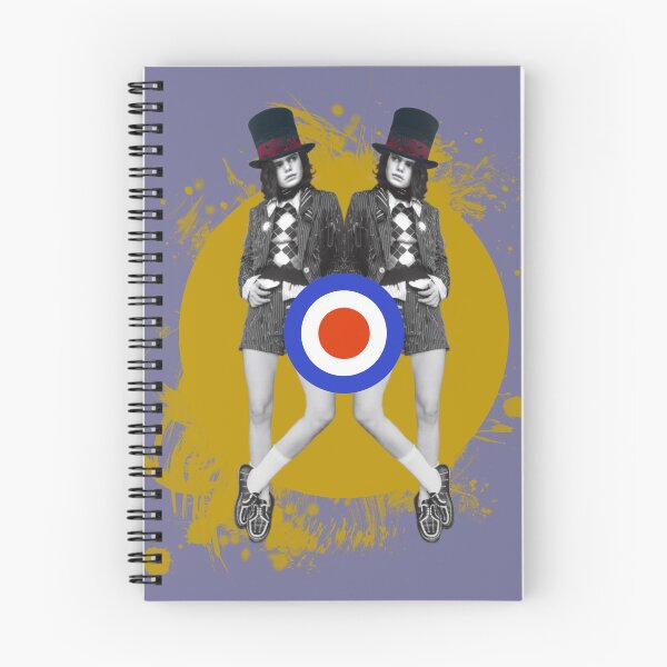 Item preview, Modern Sixties Twins in Top Hats and Shorts with Mod Target designed and sold by KALEIDOSCOPE UK.