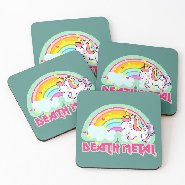 Item preview, Death Metal rainbow unicorn designed and sold by SolidEarthArt.