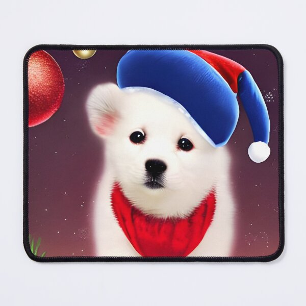 Item preview, Cute puppy with christmas hat designed and sold by The Love Quill.