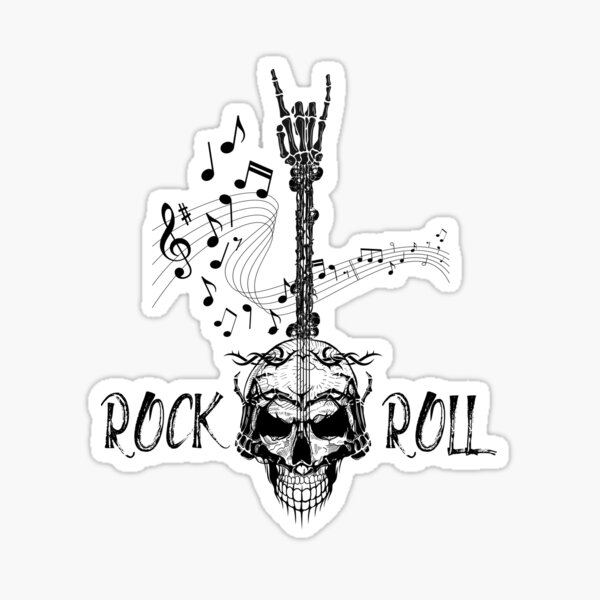 "Rock n Roll " Sticker for Sale by MerakiDesigner Redbubble