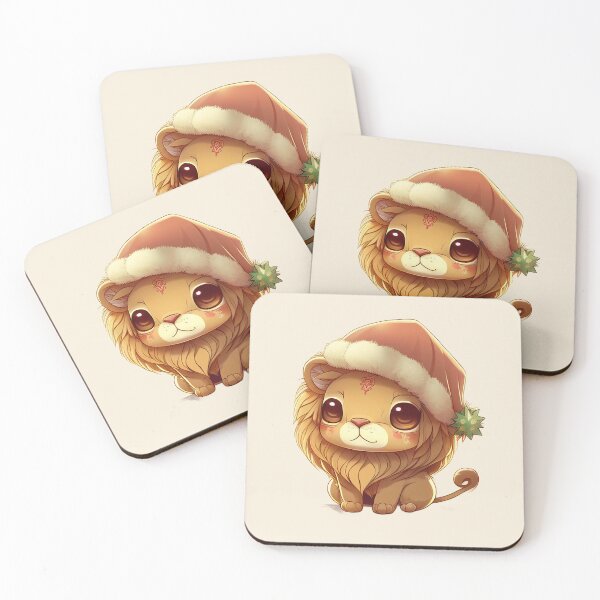 Aperçu de l'œuvre Kawaii Christmas Lion créée et vendue par Bratak.