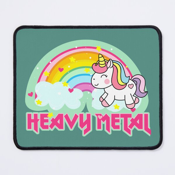 Item preview, Heavy Metal rainbow unicorn designed and sold by SolidEarthArt.