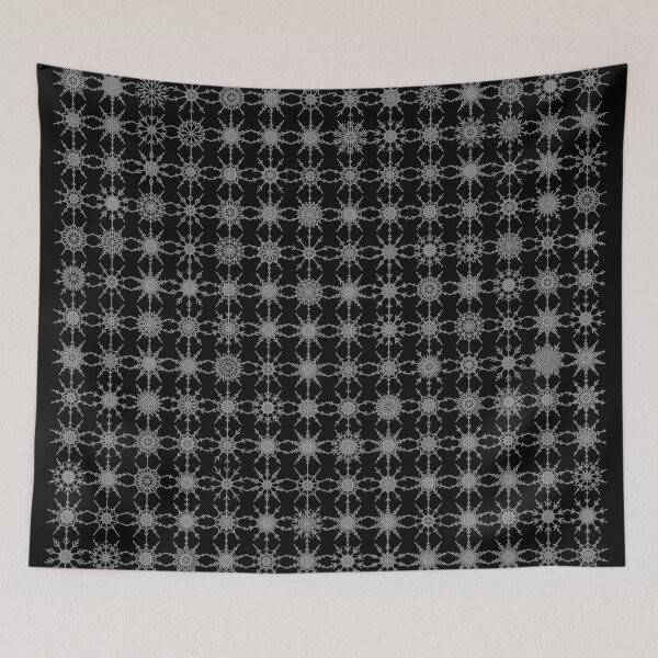 Item preview, Generative Snowflakes 20221202 002 white on black designed and sold by Rupert Russell.
