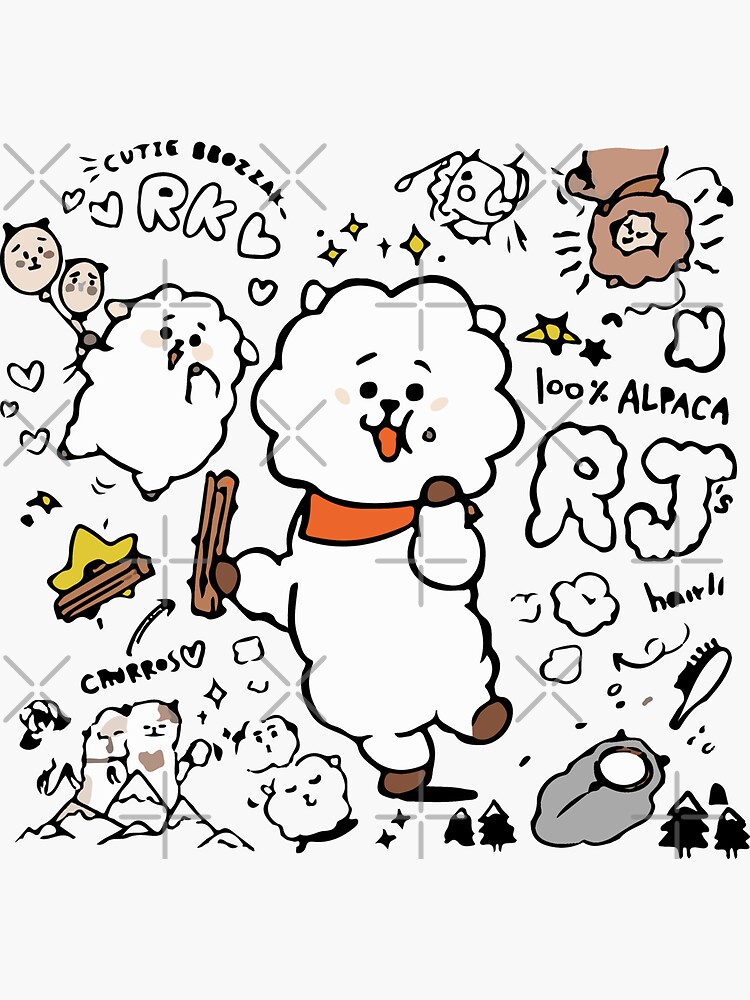 Bt21 Rj Sticker For Sale By Daisystore3629 Redbubble