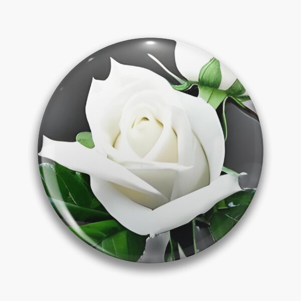 Item preview, Beautiful white rose flower artwork designed and sold by The Love Quill.