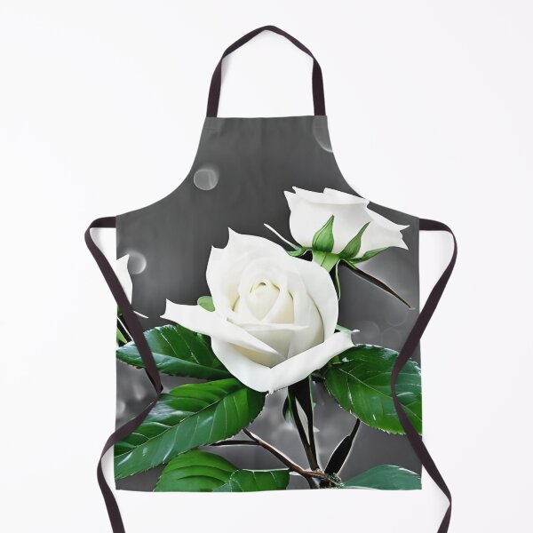 Item preview, Beautiful white rose flower artwork designed and sold by The Love Quill.