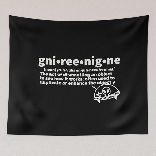 Item preview, Reverse Engineering, Funny Engineer, Funny UFO, Funny UAP, Engineer gift designed and sold by RisingFrequency.