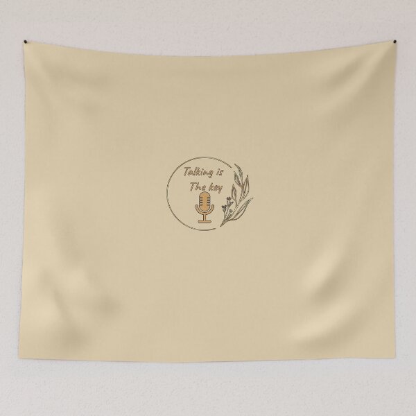 Item preview,  podcast logo (talking is key ) designed and sold by Designer Forever ⭐⭐⭐⭐⭐.
