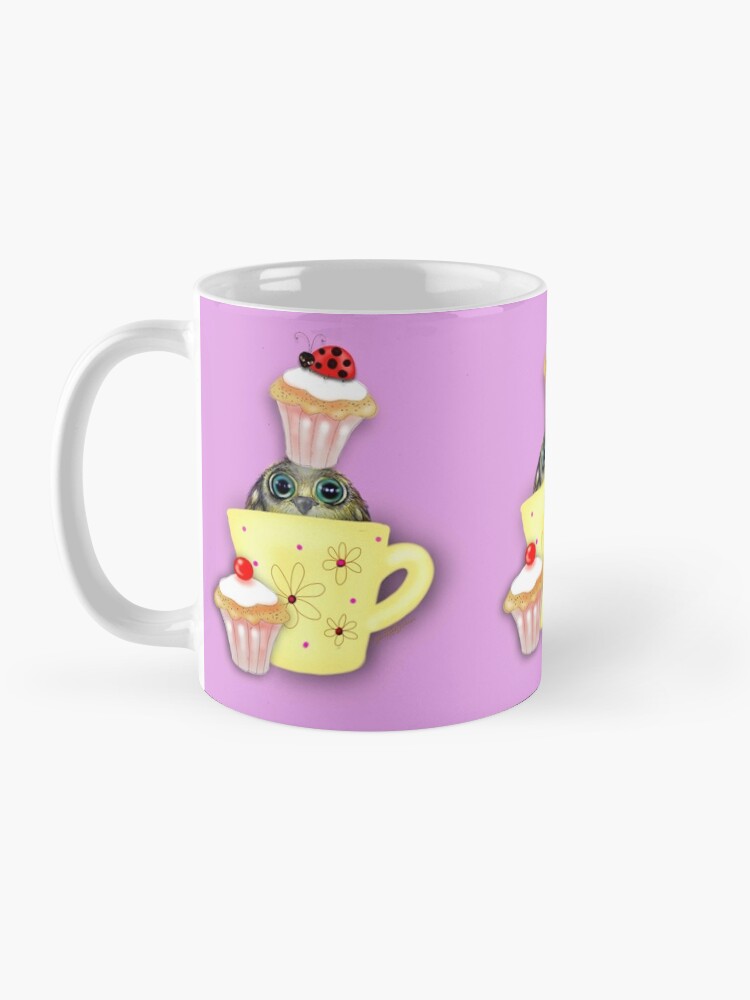 Alternate view of Happy Birthday Bird in a Teacup Mug