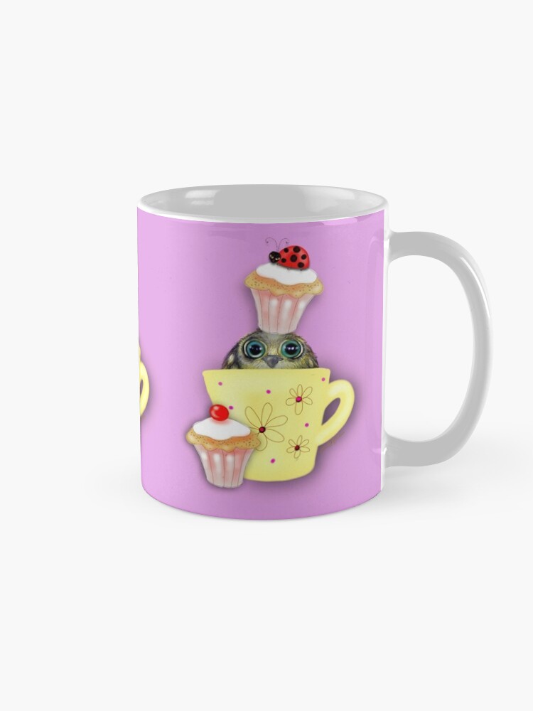 Alternate view of Happy Birthday Bird in a Teacup Mug