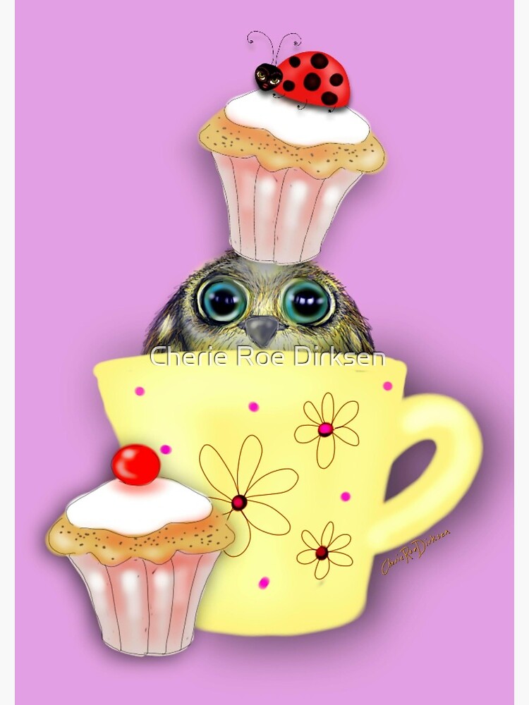 Happy Birthday Bird in a Teacup by cheriedirksen