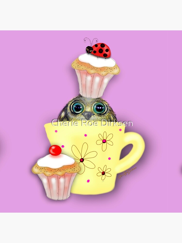 Happy Birthday Bird in a Teacup by cheriedirksen