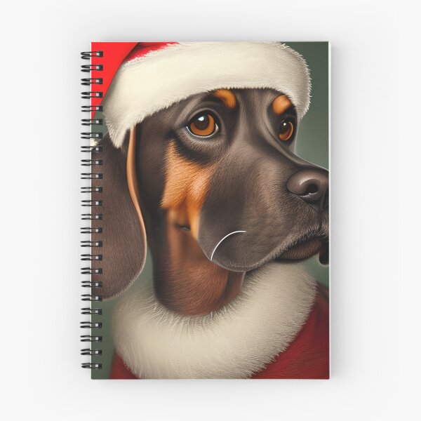 Item preview, Bavarian Mountain Scent Hound Wearing A Santa Hat designed and sold by ZenEverAI.