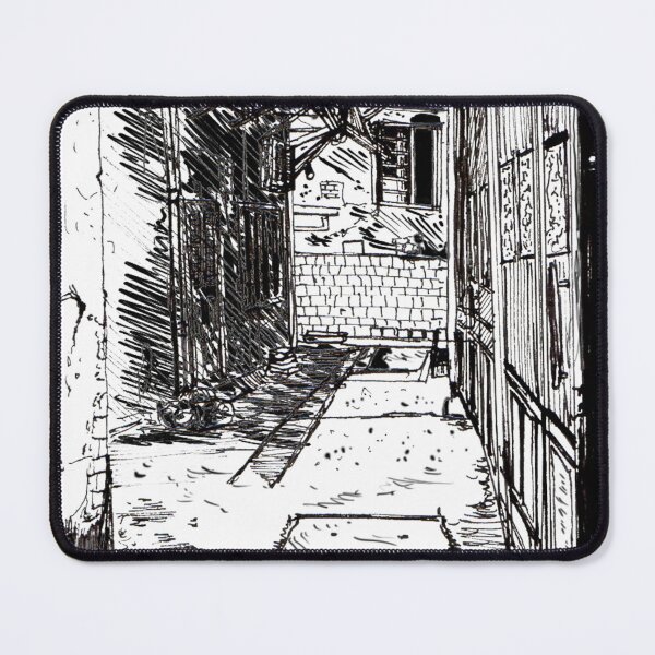 Item preview, Alleyway Saigon Vietnam Pen and Ink Illustration designed and sold by Wall-Art-Sketch.