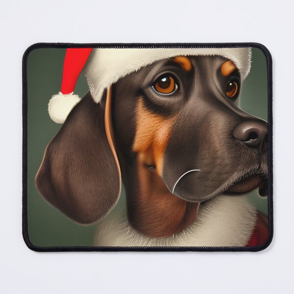 Item preview, Bavarian Mountain Scent Hound Wearing A Santa Hat designed and sold by ZenEverAI.