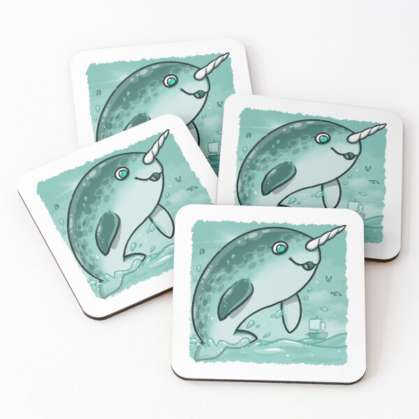 Item preview, Narwhale  swimming in the ocean designed and sold by Penzilla.