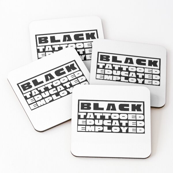 Item preview, Black tattooed educated employed  designed and sold by 5thseason-shop.