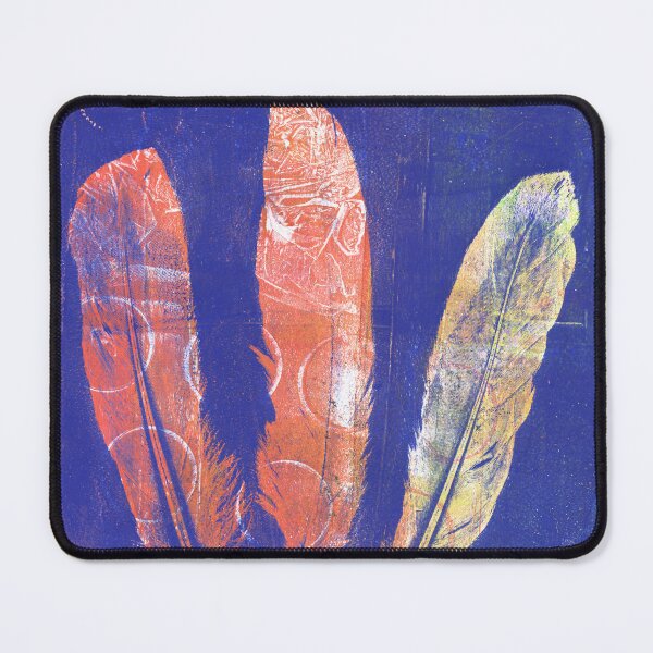 Item preview, Three Feathers blue orange designed and sold by Peculiaris.
