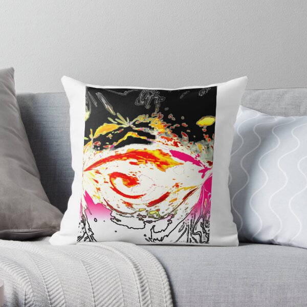 Spacial warp abstract Throw Pillow
