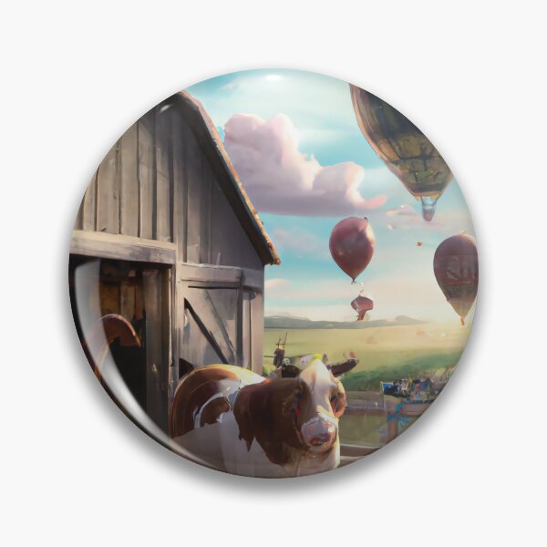 Item preview, AI cow on a barn designed and sold by a-rxhim.