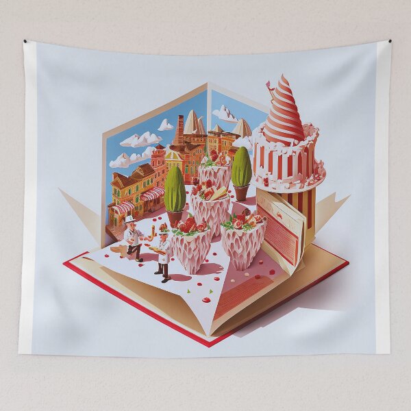 Item preview, Strawberry Gelato Micro Pop-Up Book designed and sold by Octane-Designs.