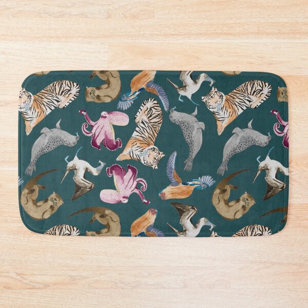 Item preview, Fish Feeding Frenzy Loose Pattern Dark designed and sold by Nicky Rollings.
