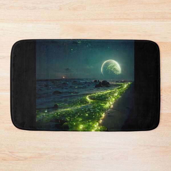 Item preview, glow shoreline in a full moon night designed and sold by Sub-AIRTist.